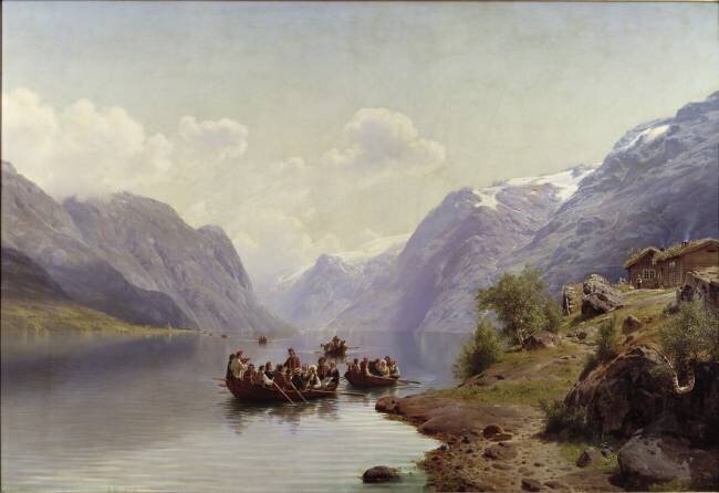 Bridal Escort on the Hardanger Fiord Johan Fredrik Eckersberg