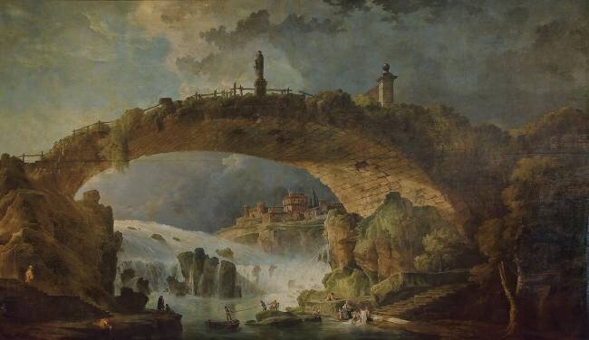 Bridge over the Falls Hubert Robert