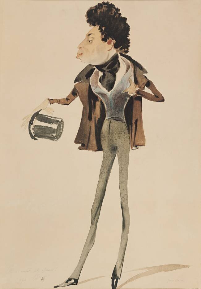 Caricature of Alexander Dumas Pere Pierre Luc Charles Ciceri