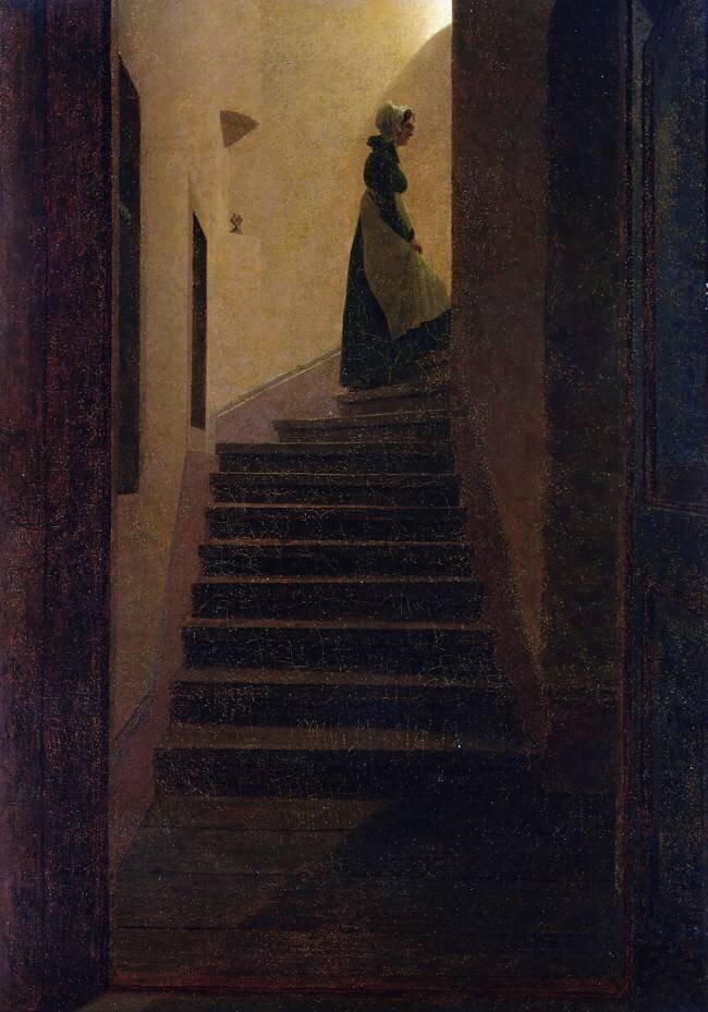 Caroline on the Stairs Caspar David Friedrich