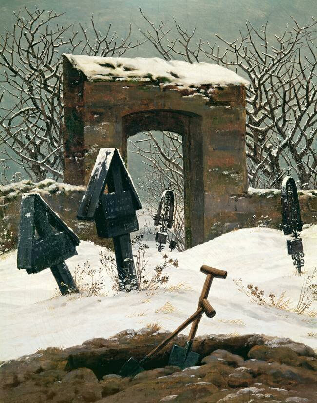 Cemetery in the Snow Caspar David Friedrich