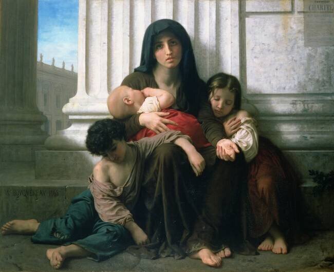 Charity or The Indigent Family' William Bouguereau