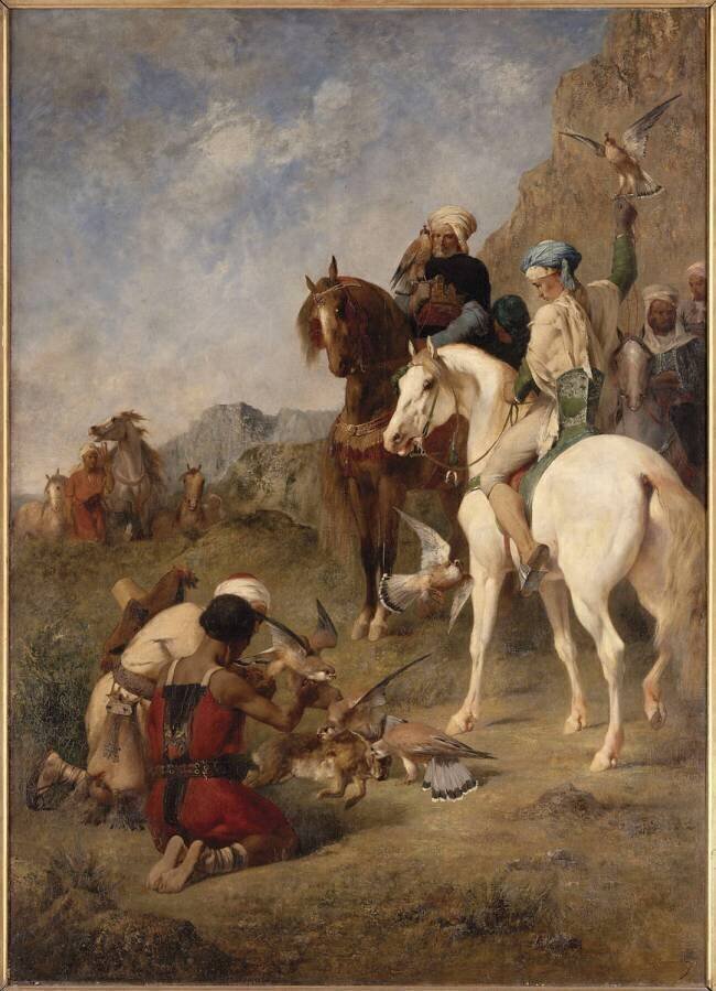 Chasse au faucon en Algérie, la Curée Eugène Fromentin