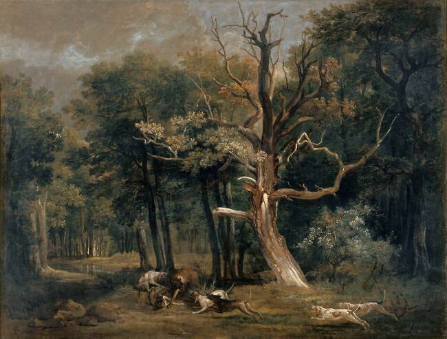 Chasse au loup en forêt Jean-Baptiste Oudry