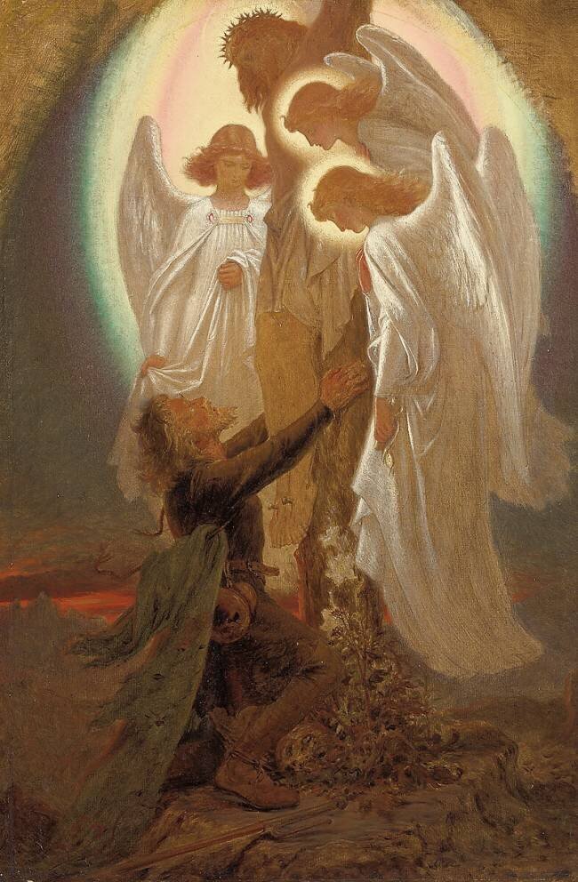 Christian at the Foot of the Cross Joseph Noel Paton
