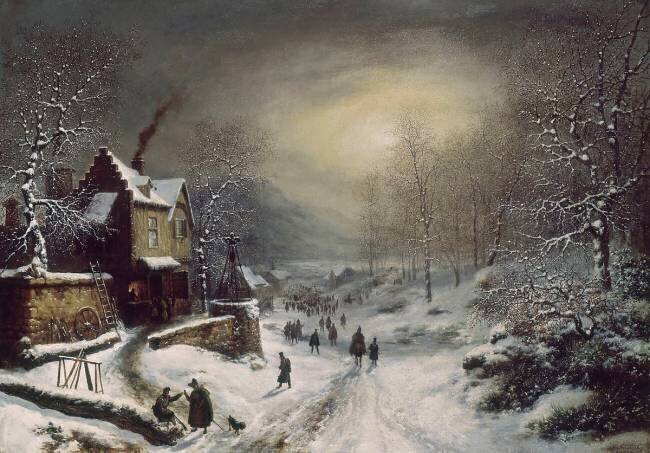 Convoi militaire - effet de neige et de soleil Louis Claude Malbranche