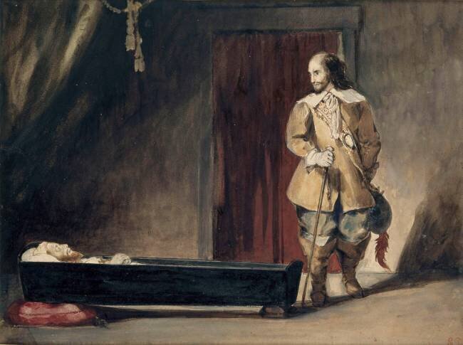 Cromwell devant le cercueil de Charles Ier Eugène Delacroix