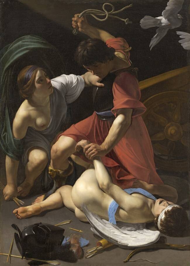 Cupid Chastised Bartholomeo Manfredi