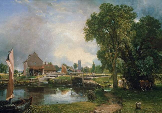 Dedham Lock and Mill, 1820 John Constable