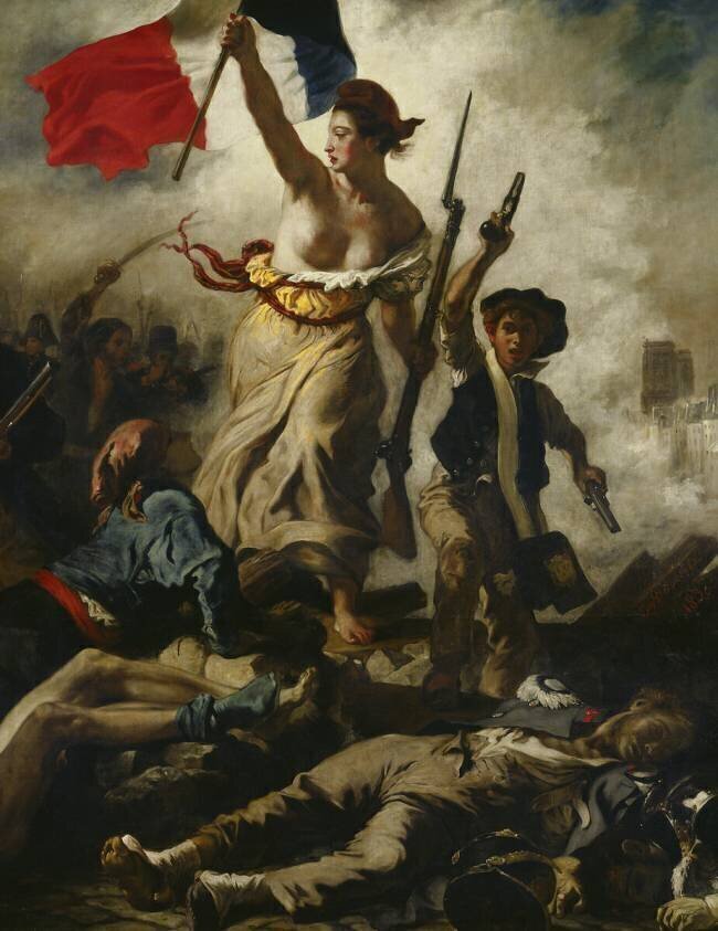 Détail de La Liberté guidant le peuple Eugène Delacroix