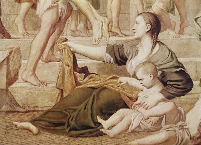 Detail of St. Cecilia Distributing Alms Domenichino