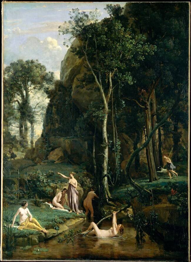 Diane et Actéon (Diane surprise dans son bain)  Jean-Baptiste Camille Corot