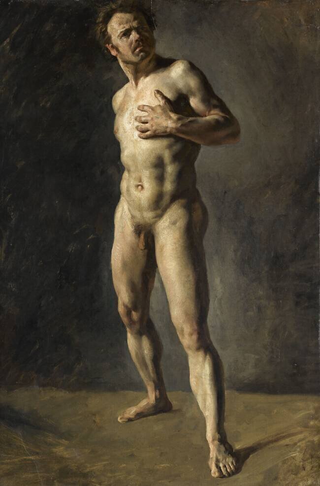 Etude d'homme nu Eugène Delacroix