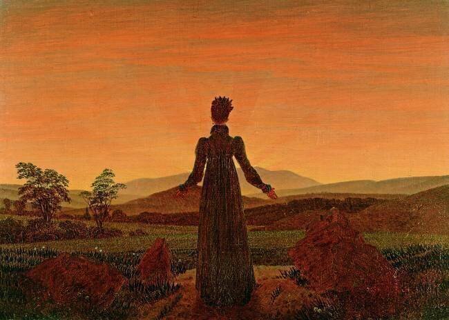 Femme dans le soleil du matin Caspar David Friedrich