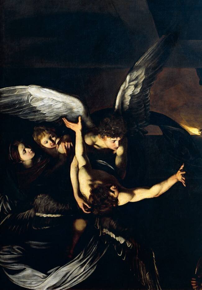 Figures of angels Caravaggio