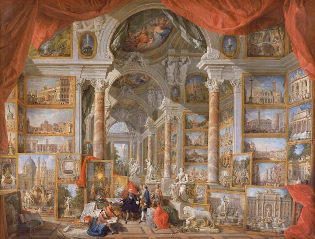 Galerie de vues de la Rome Moderne Giovanni Paolo Pannini