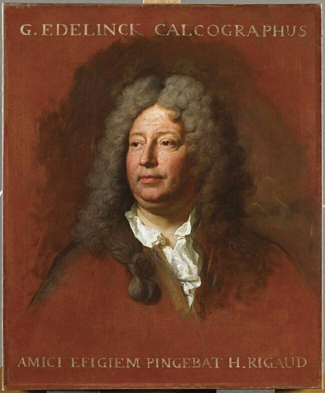 Gérard Edelinck (1641-1707), graveur Hyacinthe Rigaud