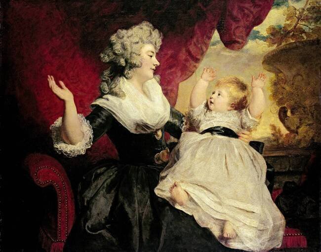 Georgiana, Duchess of Devonshire (1757-1806) with her Infant Daughter Lady Georgiana Cavendish (1783-1858) Joshua Reynolds
