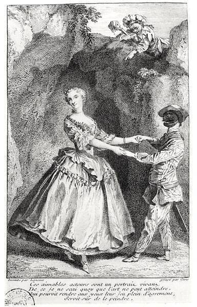 Harlequin and Columbine in a Comedy by Louis de Boissy (1694-1758) Nicolas Lancret