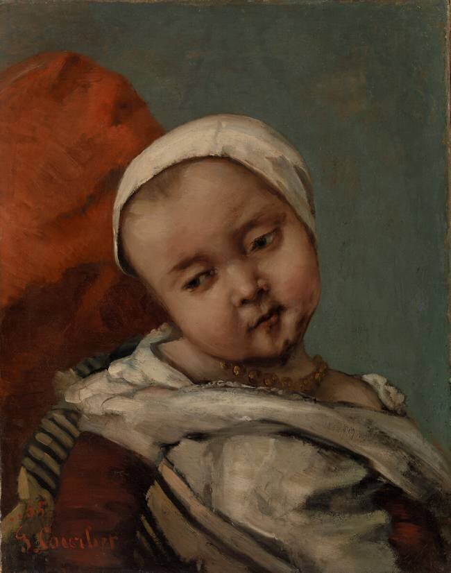 Head of a Baby Gustave Courbet