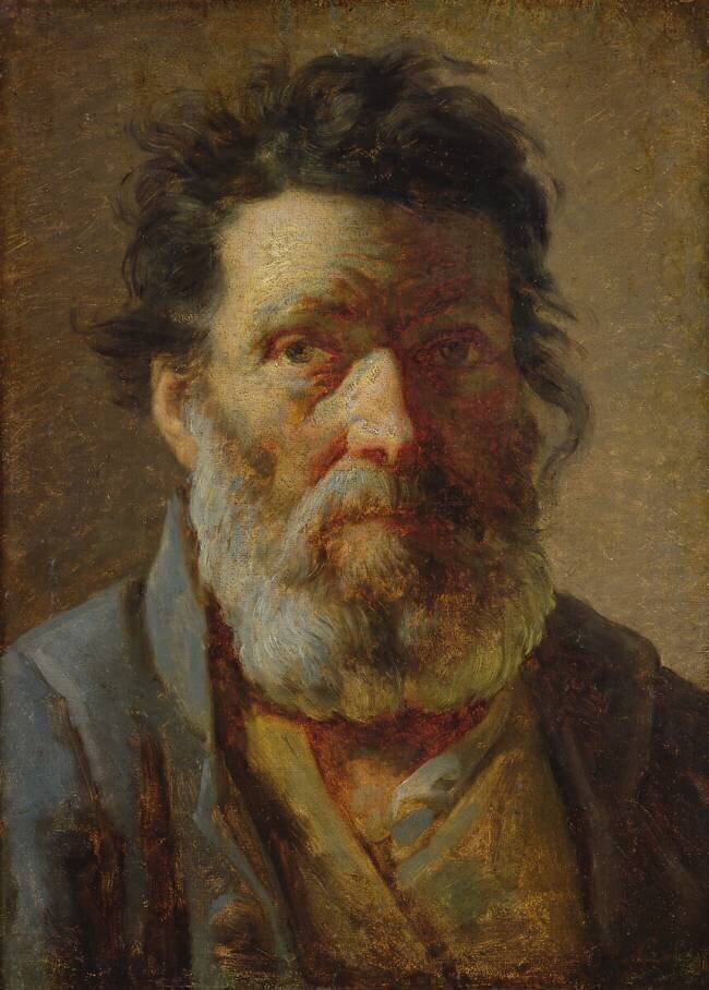 Head of an old man Adolphe-Félix Cals