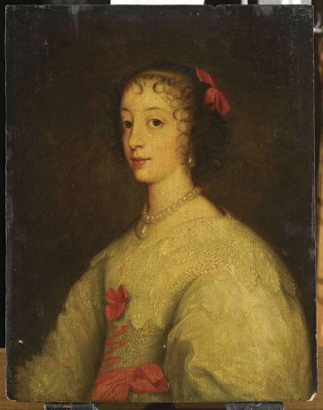Henriette de France (1605-1669), reine d'Angleterre en 1625 Antoon van Dyck