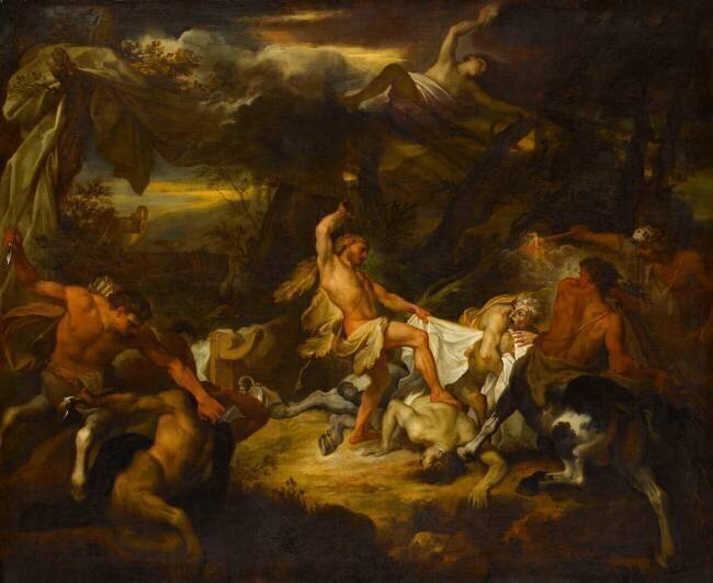 Hercule combat les centaures Bon Boullogne the Elder