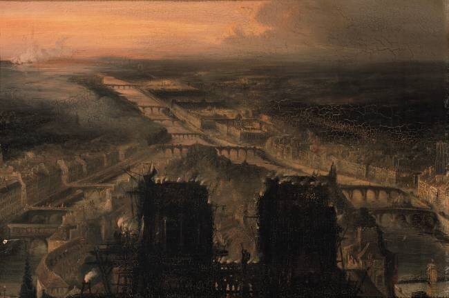 Illumination of Notre Dame to Celebrate the Election of Prince Louis-Napoleon Bonaparte Jean-Jacques Champin