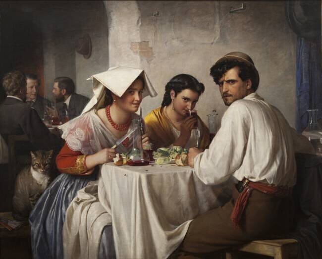 In a Roman Osteria Carl Bloch