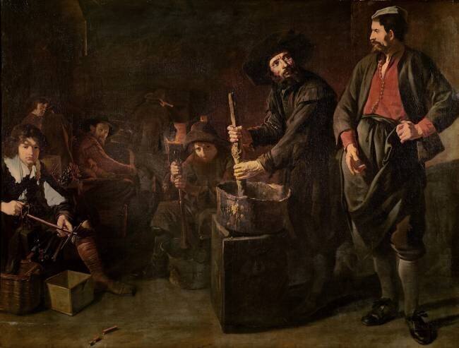 Interior of a Glass-making Workshop in Amsterdam Jacob van Loo