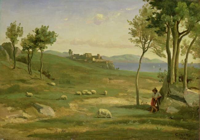 Italian Landscape Jean-Baptiste Camille Corot