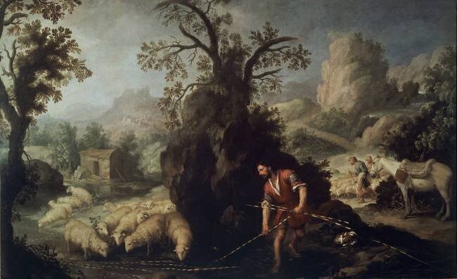 Jacob Setting the Peeled Rods before the Flocks of Laban Bartolomé Esteban Murillo