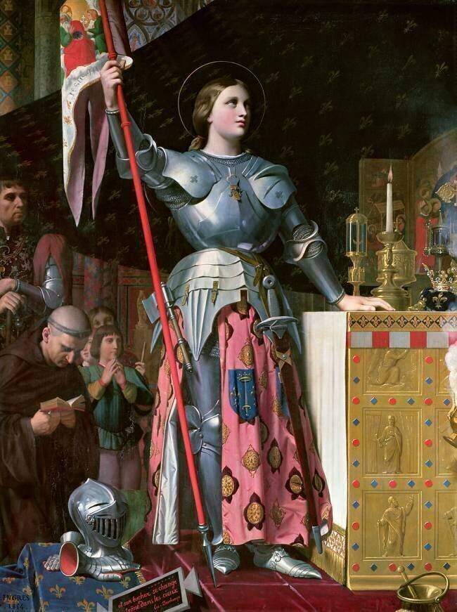 Jeanne d'Arc au sacre du roi Charles VII dans la cathédrale de Reims Jean-Auguste-Dominique Ingres