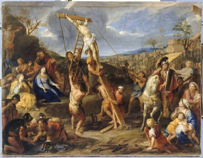 Jésus élevé en croix Charles Le Brun