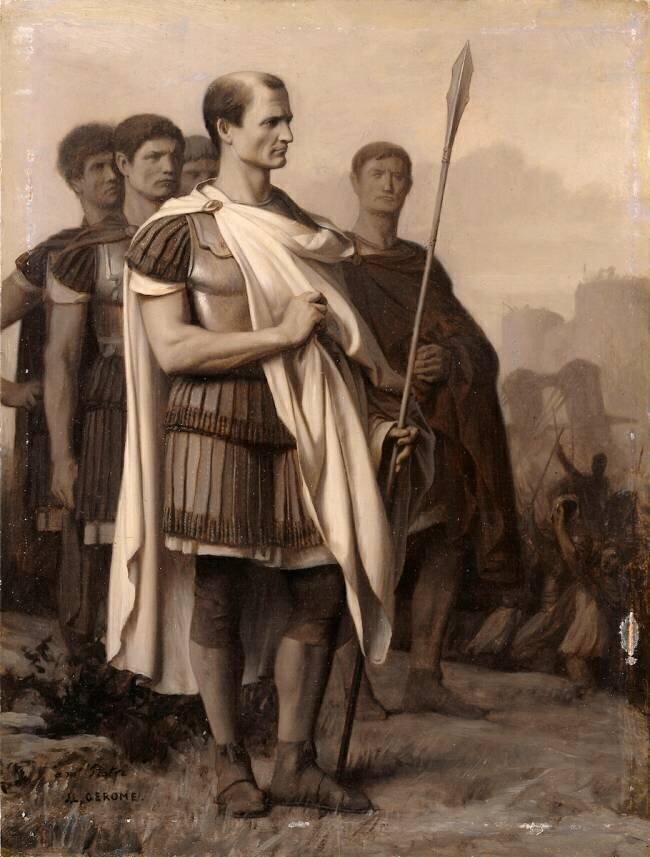 Jules César au milieu de ses légionnaires. Jean-Léon Gérôme