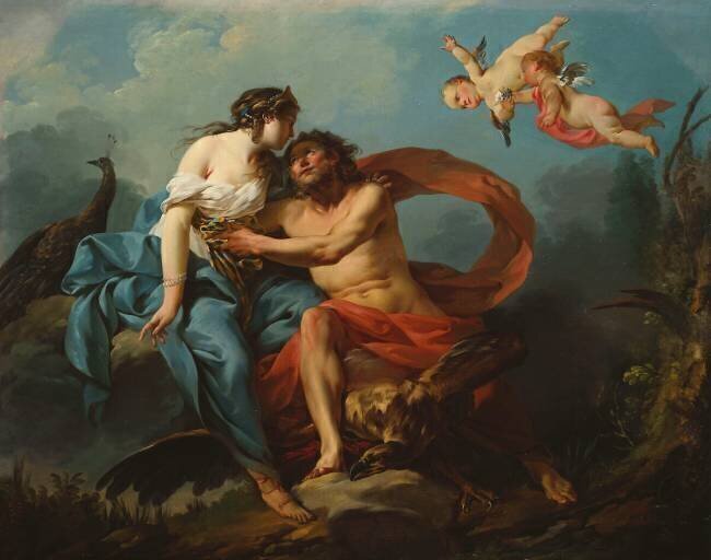Junon trompant Jupiter avec la ceinture de Vénus Jean-Baptiste-Marie Pierre