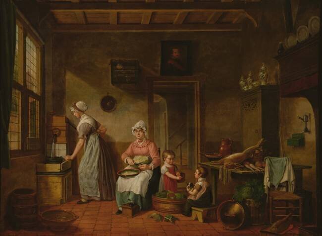 Kitchen Interior Cornelis van Cuylenburg