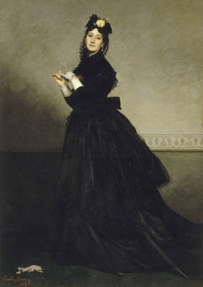La Dame au gant. Mme Carolus-Duran, née Pauline Croizette (1839-1912), peintre Carolus-Duran