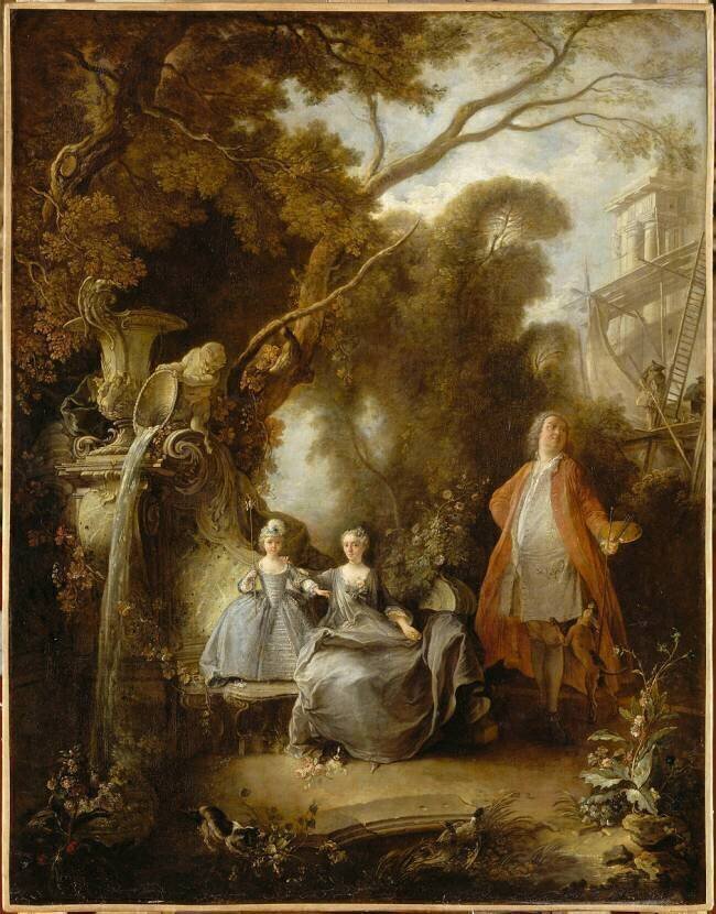 La famille de l'artiste Jacques de Lajoue