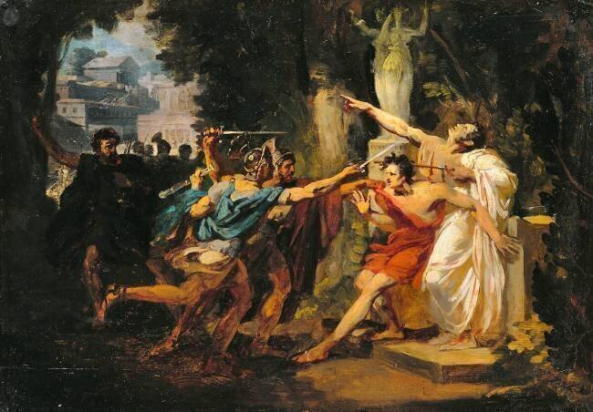 La mort de Caïus Sempronius Gracchus (154-121 av jc) Félix Auvray