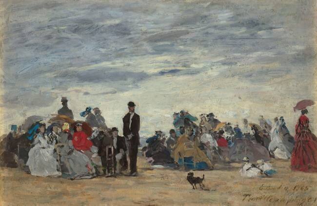 La plage de Trouville Eugène Boudin