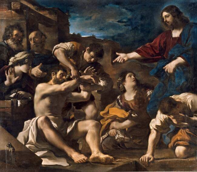 La Resurrection de Lazare Guercino