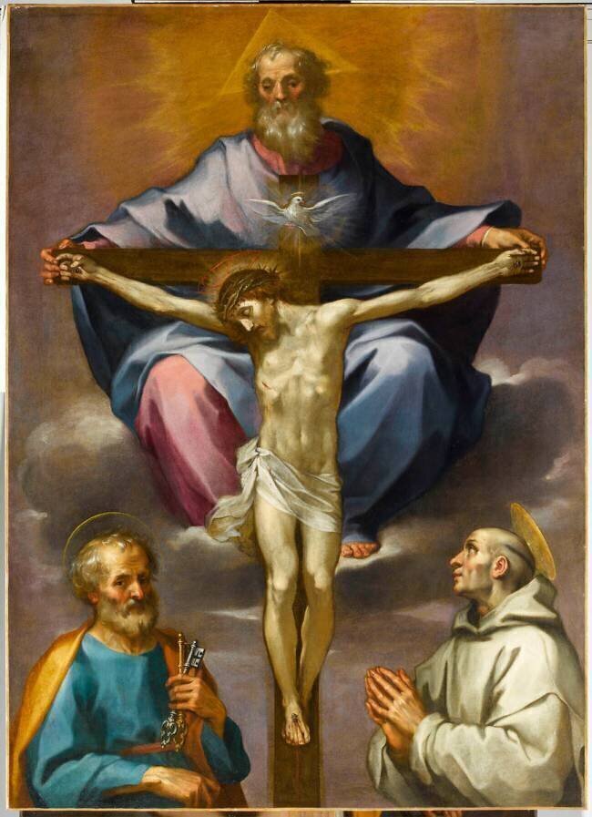 La Trinité avec saint Pierre et saint Bernardin Ventura Salimbeni