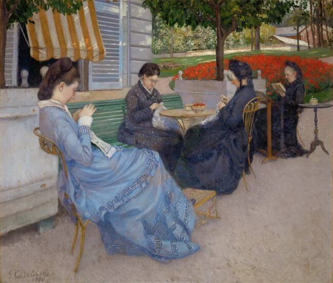 Ladies sewing Gustave Caillebotte