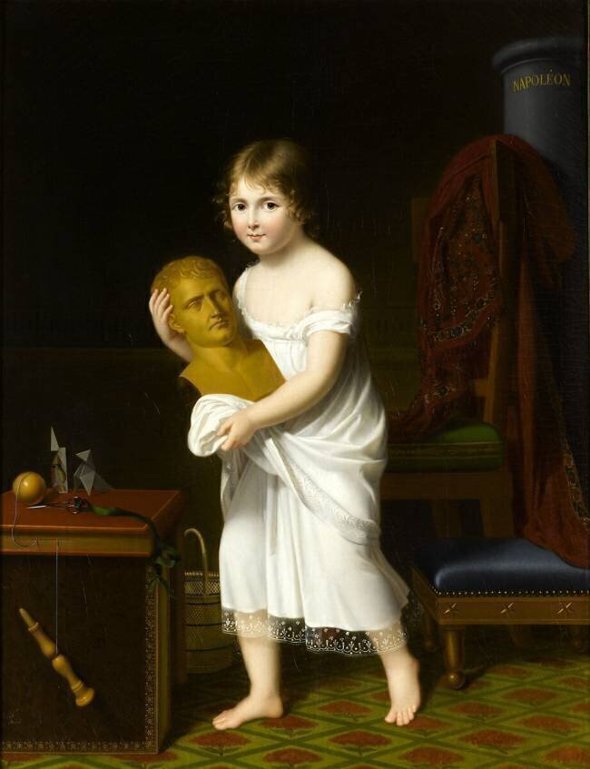 Laetitia Murat tenant le buste de l'empereur Jeanne Elisabeth Chaudet-Husson