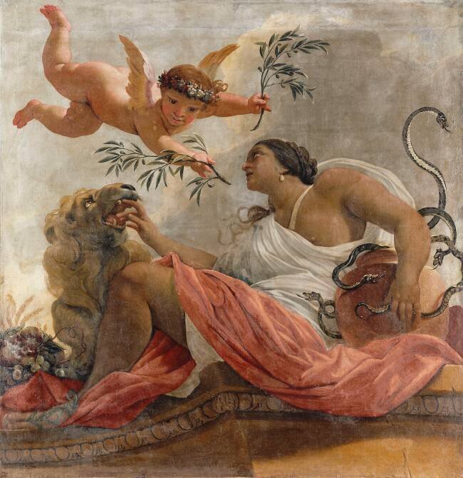 L'Afrique (plafond de la salle du Conseil, château de Vincennes) Michel Dorigny