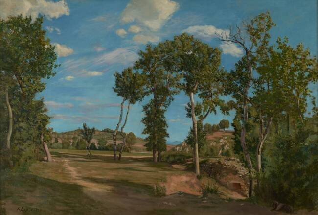 Landscape by the Lez River Frédéric Bazille