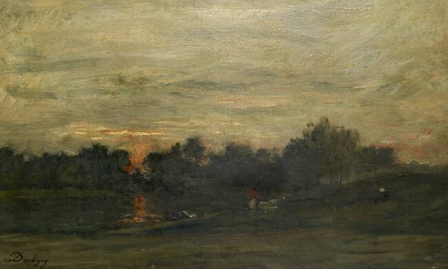 Landscape: Sunset Charles-François Daubigny
