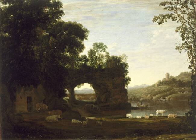 Landscape with a Rock Arch and River Claude Gellée