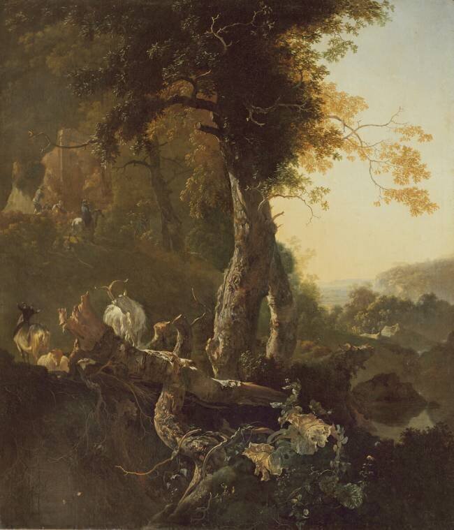 Landscape with Rising Sun Adam Pynacker